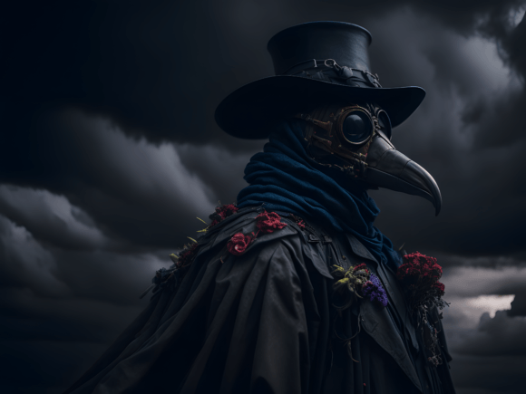 Download Plague Doctor Floral Gothic Illustration - Gothic illustration Collection