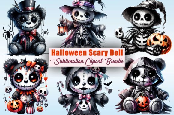 Download Halloween Scary Doll Sublimation Clipart - Scary doll Collection
