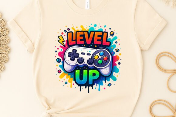 Download Gaming Shirt Design Level Up Clipart Png - Gaming Collection