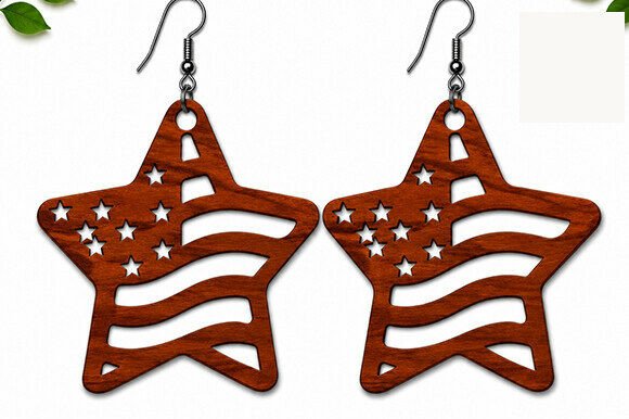 Download Patriotic Earrings SVG Laser Cut File - Premium Resources