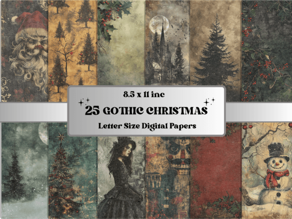 Download Gothic Spooky Christmas Journal Paper - Gothic spooky Collection