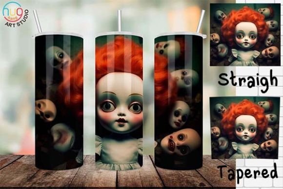 Download Halloween Scary Doll Tumbler,Creepy Doll - Premium Resources