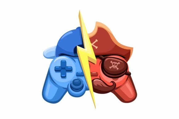 Download Normal and Pirate Joystick Game Mascot - Mascot Collection