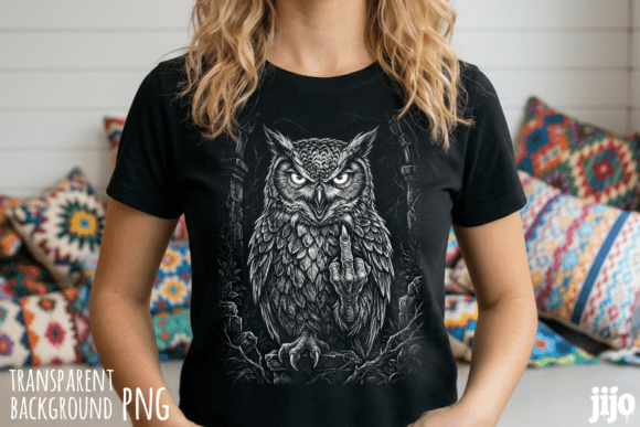 Download Owl Rude Gothic Illustration PNG - Gothic illustration Collection