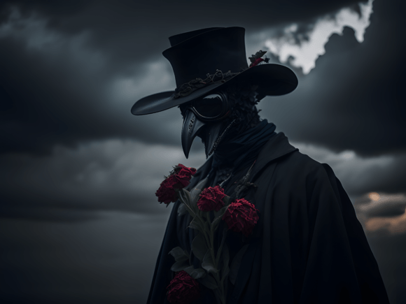 Download Plague Doctor Floral Gothic Illustration - Gothic illustration Collection